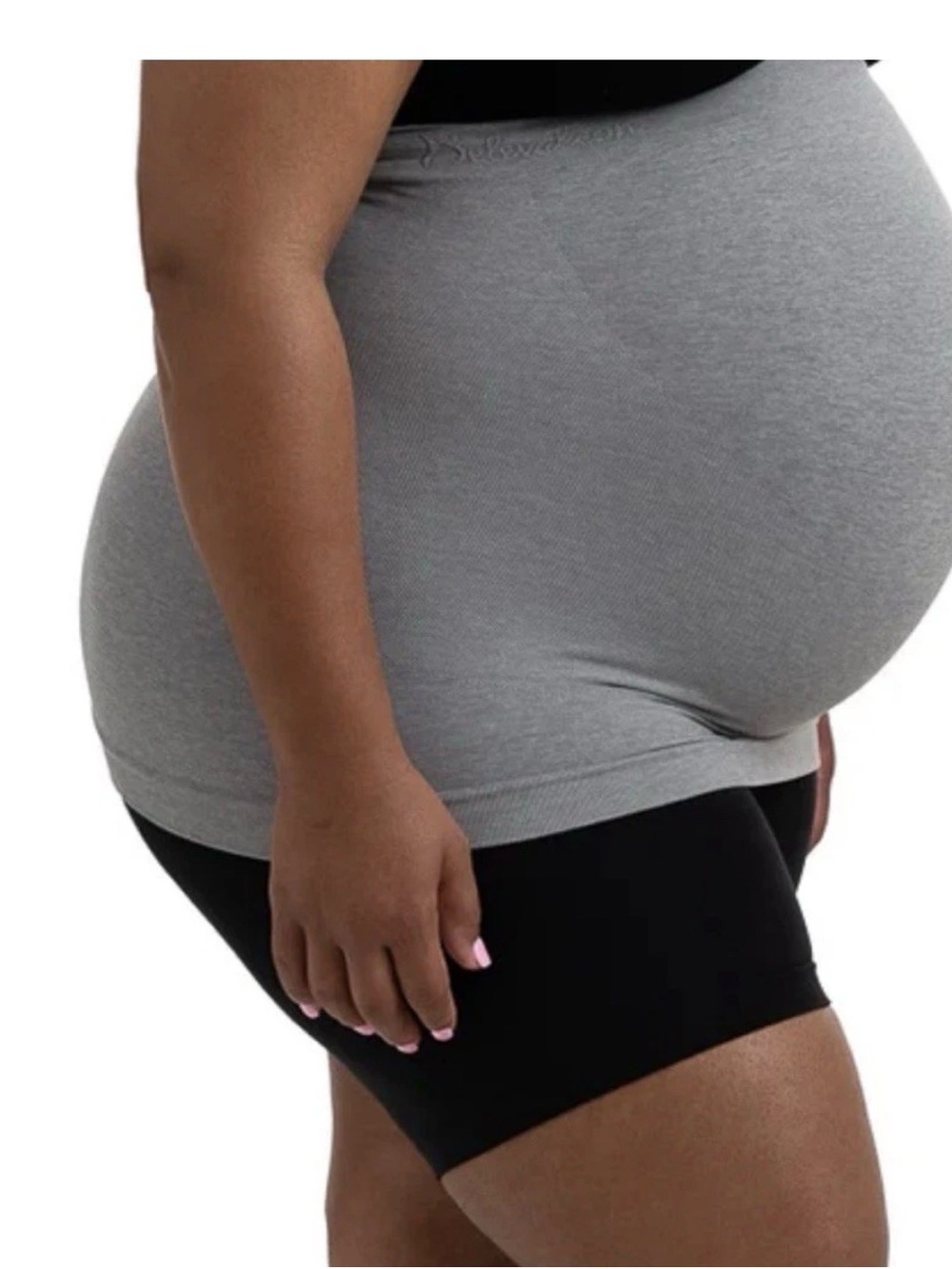 Heather Gray Maternity Tank Top - Stretch Cotton